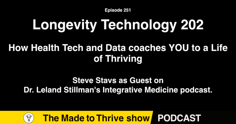 Episode 251 - Longevity Technology 202 with Steve Stavs